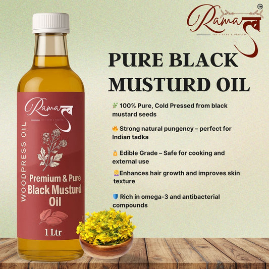 Ramatva 15L Wood-Pressed Black Mustard Oil – Wholesale Cold-Pressed Kacchi Ghani Oil for Restaurants & Bulk Use