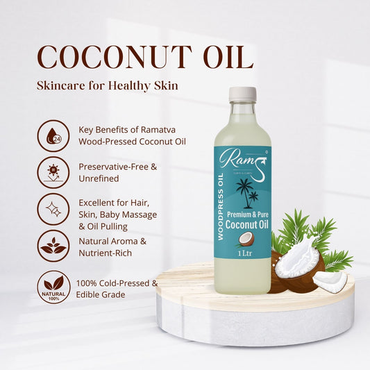 Ramatva 15L Wood-Pressed Coconut Oil – Wholesale Pack for Restaurants, Spas & Bulk Buyers
