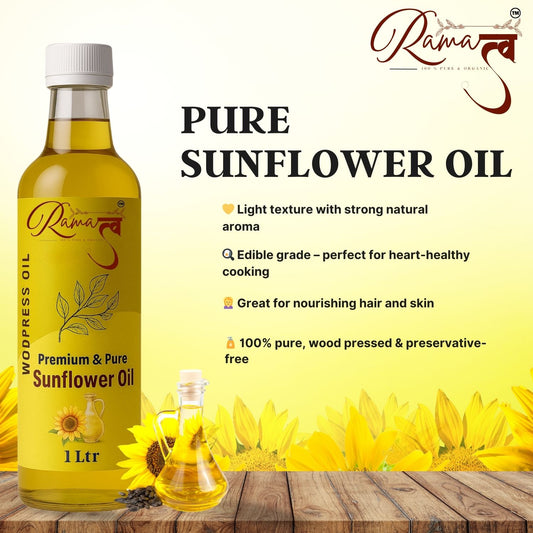 Ramatva 15L Wood-Pressed Sunflower Oil – Pure, Unrefined, and Versatile