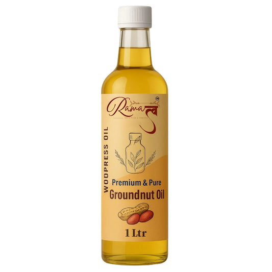 Ramatva Premium 1L Wood-Pressed Groundnut Oil – 100% Natural, Cold-Pressed & Chemical-Free