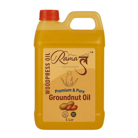 Ramatva 5L Wood-Pressed Groundnut Oil – Cold-Pressed, Pure & Ideal for Healthy Cooking