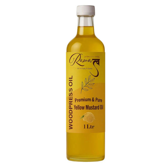 Ramatva Cold-Pressed Yellow Mustard Oil 1L – 100% Natural & Unrefined Cooking Oil